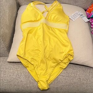 Trina Turk Yellow One Piece Swimsuit